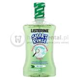 LISTERINE Smart Rinse 500ml - ochronna płukanka o smaku MIĘTY dla dzieci od 6-go roku życia (ZIELONA)