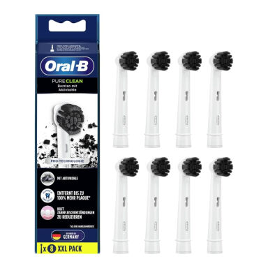 BRAUN Oral-B Pure Clean 8szt. EB20CH-8 - końcówki do szczoteczek elektrycznych Oral-B z aktywnym węglem