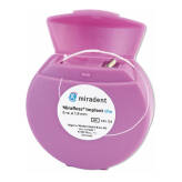 MIRADENT Mirafloss Implant CHX śr.1,8mm (różowa) 50 sztuk - Antybakteryjna puszysta nitka dentystyczna na rolce