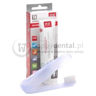 SPLAT Professional WHITE-PLUS Travel SET 40ml - zestaw podróżny pasta wybielająca + szczoteczka turystyczna