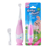 BRUSH-BABY BabySonic RÓŻOWA - szczoteczka soniczna dla dzieci w wieku 0-3