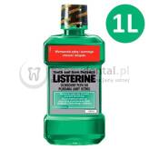 LISTERINE Teeth and Gum Defence 1000ml (ZIELONY) - ochronny płyn do płukania jamy ustnej <B>(DUŻY 1L.)</B> - POMPKA GRATIS !