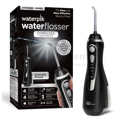 WATERPIK WP-582 EU nowoczesny irygator dentystyczny bezprzewodowy w kolorze CZARNYM