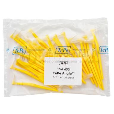 TEPE ID Angle (0.7mm) żółte 25szt. - zestaw szczoteczek międzyzębowych (szczoteczki w wersji ANGLE)