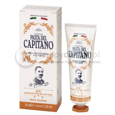 PASTA DEL CAPITANO ACE Total Protect 75ml (pomarańczowa) - włoska, pasta do zębów z witaminami A-C-E