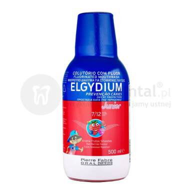 ELGYDIUM Junior płyn do ust dla dzieci od 7 roku życia z fluorem, 500ml