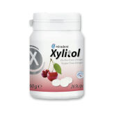 MIRADENT Xylitol Drops 26szt. - przeciwpróchnicze cukierki z ksylitolem dla dzieci i dorosłych (smak: <B>Wiśnia</B>)