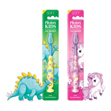 PIKSTERS SuctionCup KIDS 1szt. - szczoteczka do zębów dla dzieci w wieku 3-10 lat
