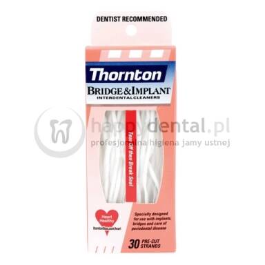 THORNTON (ProxySoft) Bridge&Implant 30szt. - nić dentystyczna z grubą gąbką czyszczącą