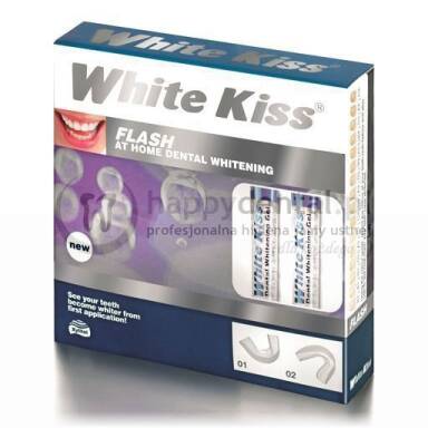 WHITE KISS Flash 0,1% - zestaw z żelem wybielającym zęby 