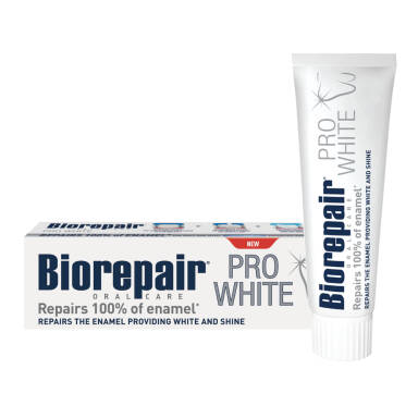 BIOREPAIR PRO WHITE 75ml - pasta wybielająca naprawiająca powierzchnię szkliwa