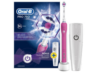 BRAUN Oral-B PRO-750 D16 PINK EDITION - szczoteczka elektryczna 1-końcówka + etui
