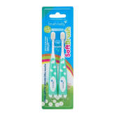 BRUSH-BABY Soft Brush 2szt. - ultra miękkie szczoteczki do zębów dla dzieci do 3 roku życia