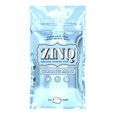 ZINQ STRONG Mint 22szt. - gumy do żucia z cynkiem i ksylitolem o smaku mocnej mięty