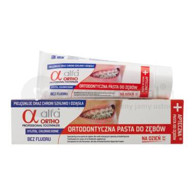 ALFA ORTHO pasta ortodontyczna do zębów bez fluoru na dzień (Classic) - 75ml