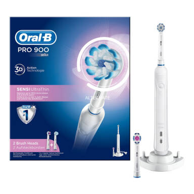 BRAUN Oral-B PRO-1 900 - szczoteczka elektryczna Oral-B z dwiema końcówkami Oral-B