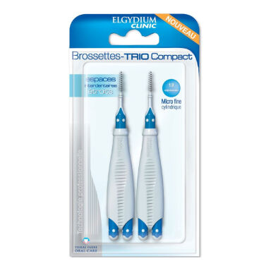 ELGYDIUM Trio Compact 111 - szczoteczki międzyzębowe 0,8mm ISO 1 3szt.