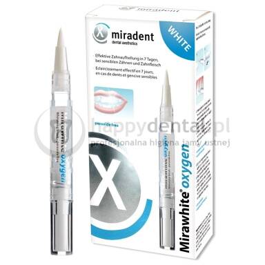 MIRADENT Mirawhite Oxygen 1,8 ml - pisak zapewniający skuteczne wybielanie zębów bez użycia nadtlenków