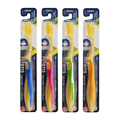 NITENS GOLD Happyt SET 4szt. - zestaw 4 szczoteczek antybakteryjna do zębów