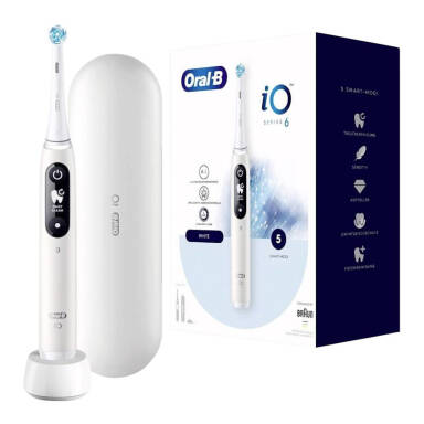 BRAUN Oral-B iO 6 WHITE - szczoteczka magnetyczna do zębów Oral-B w kolorze białym