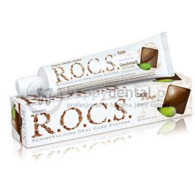 ROCS CHOCOLATE-MINT 60ml - pasta do zębów wzmacniająca szkliwo o smaku smacznej czekolady i orzeźwiającej mięty