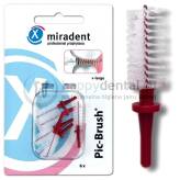 MIRADENT zPic-Brush szczoteczki 6 szt. 6,5mm (bordowy) - Zestaw szczoteczek międzyzębowych - PRODUKT DOSTĘPNY NA ZAMÓWIENIE ! !