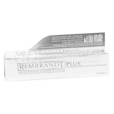 REMBRANDT Toothpaste  Plus 50ml - wybielająca pasta do zębów o niskiej abrazyjności z aktywnym nadtlenkiem (granatowa) - <B>(WYCOFANA Z PRODUKCJI)</B>