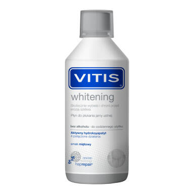 Dentaid VITIS Whitening Mouthwash 500ml - płyn o właściwościach rozjaśniająco-wzmacniających szkliwo