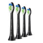 Philips SONICARE HX606/88 OPTIMAL WHITE 4szt. Black - końcówki do szczoteczek sonicznych Sonicare w kolorze czarnym