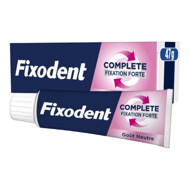 FIXODENT COMPLETE Fixation Forte Neutral 47g - krem do mocowania protez całkowitych i częściowych, bezsmakowy