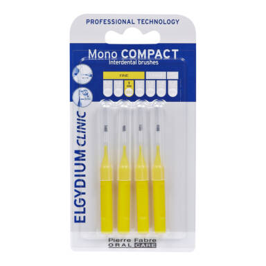 ELGYDIUM Mono COMPACT-2 (żółte) 4szt. - szczoteczki międzyzębowe 1,0mm