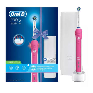 BRAUN Oral-B PRO-2500 D20 PINK EDITION szczoteczka elektryczna 3D z czujnikiem nacisku