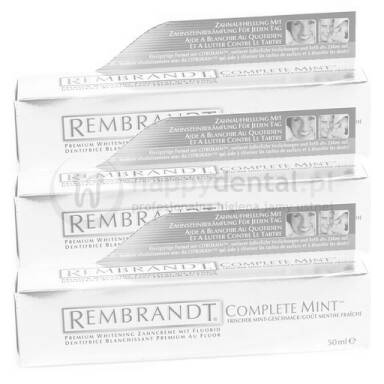REMBRANDT zHappySET Complete Mint 3x50ml - wybielająca pasta do zębów o świeżym, miętowym smaku (zestaw 3 past - zielone) - <B>(WYCOFANA Z PRODUKCJI)</B>