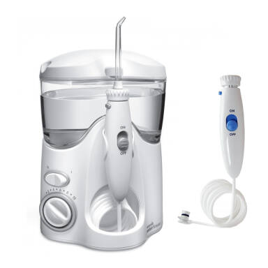 WATERPIK WP-100 E2 ULTRA (zestaw) stacjonarny irygator rodzinny (7-końcówek) - W ZESTAWIE  Z ZAPASOWYM WĘŻYKIEM WP-100