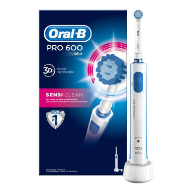BRAUN Oral-B PRO-600 Sensi Clean - szczoteczka elektryczna z miękką końcówką
