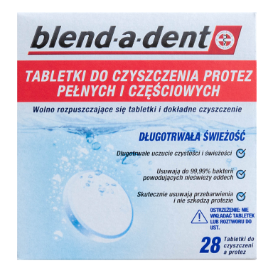BLEND-A-DENT 28szt. - Tabletki do czyszczenia protez zębowych