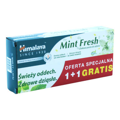 HIMALAYA Herbals Mint Fresh DUO-PAK - zestaw odświeżających past do zębów - 2szt.
