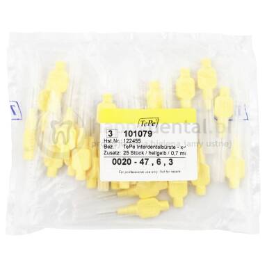 TEPE ID X-Soft (0.7mm) j.żółte 25szt. - zestaw MIĘKKICH szczoteczek międzyzębowych (szczoteczki w wersji X-SOFT)