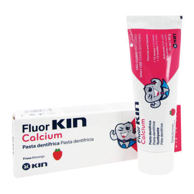 FluorKIN Calcium pasta do zębów dla dzieci, o smaku soczystej truskawki - 75ml