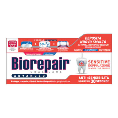 BIOREPAIR Sensitive ADVANCE 75ml - pasta o podwójnym działaniu przeciw nadwrażliwości zębowej E7849
