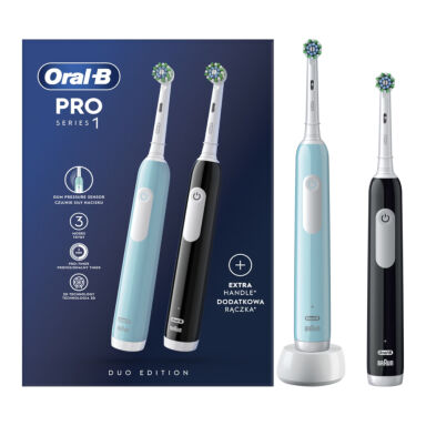 BRAUN Oral-B Pro SERIES 1 DUO Blue/Black  - zestaw dwóch szczoteczek elektrycznych Oral-B