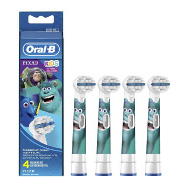 BRAUN Oral-B Kids EB10-4 PIXAR 4szt. - zestaw końcówek dla dzieci z motywem PIXAR