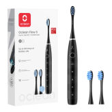 OCLEAN Flow S BLACK - zestaw szczoteczka soniczna z 3 końcówkami