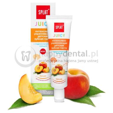 SPLAT JUICY PEACH 35ml - pasta wzmacniająca szkliwo z nano hydroksyapatytem o smaku słodkiej brzoskwini