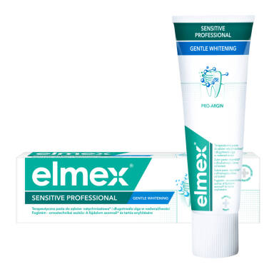 ELMEX Sensitive PROFESSIONAL GENTLE WHITENING 75ml - wybielająca pasta do zębów zapewniająca natychmiastową ulgę w nadwrażliwości