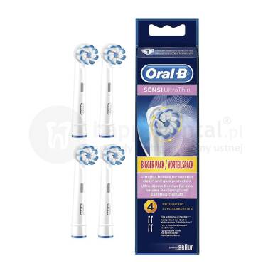 BRAUN Oral-B Sensi UltraThin 4szt. EB60-4 końcówki do szczoteczki elektrycznej Braun Oral-b z miękkim i cienkim włosiem