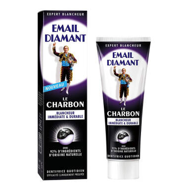 EMAIL DIAMANT Charbon 75ml - purpurowa pasta wybielająca do zębów z aktywnym węglem