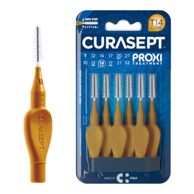 CURASEPT PROXI Treatment T14 złote 1,4mm 6szt. - szczoteczki międzyzębowe stożkowe ISO 4