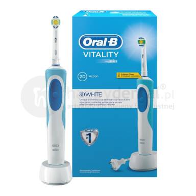 BRAUN Oral-B Vitality 3D White - szczoteczka elektryczna z końcówką wybielającą