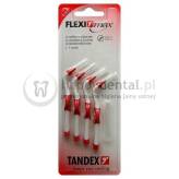 TANDEX Flexi-MAX 4szt. BLISTER 0.5-3.0mm (CZERWONE) - zestaw 4 szczoteczek międzyzębowych (ruby)